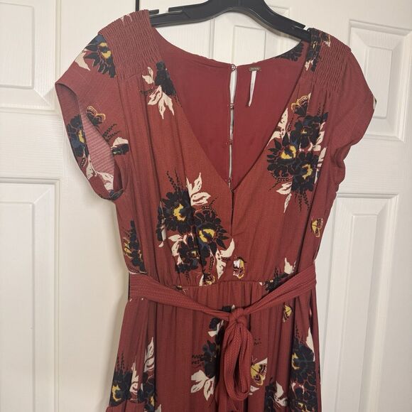 Free People Bohemian Burgundy Maxi Dress Women’s Size 10 - Picture 3 of 12